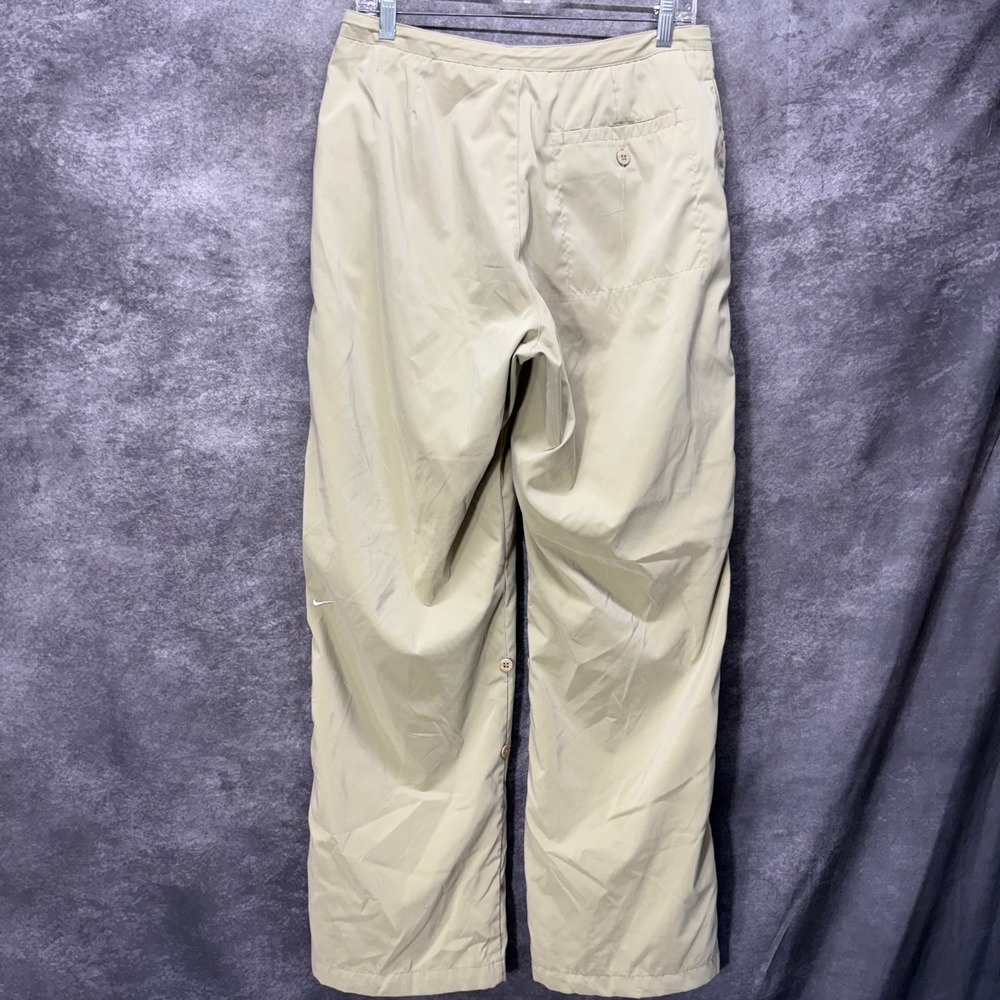 Y2K Nike Wide Leg Lightweight Hiking Pants Womens Size M Tan Gorpcore Utility - Picture 5 of 16